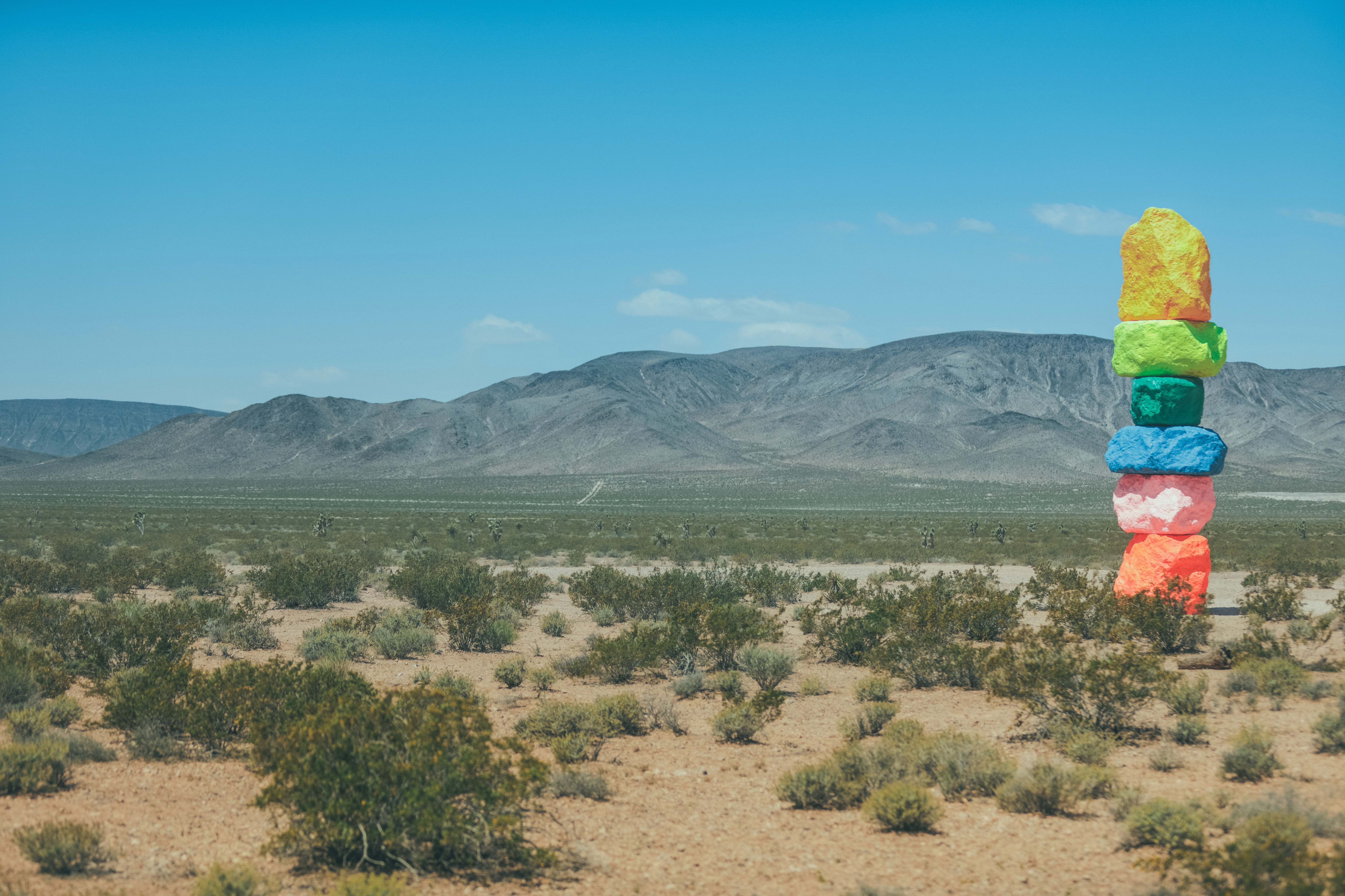 las-vegas-stack-of-assorted-color-rocks-at-the-field-during-day-desert